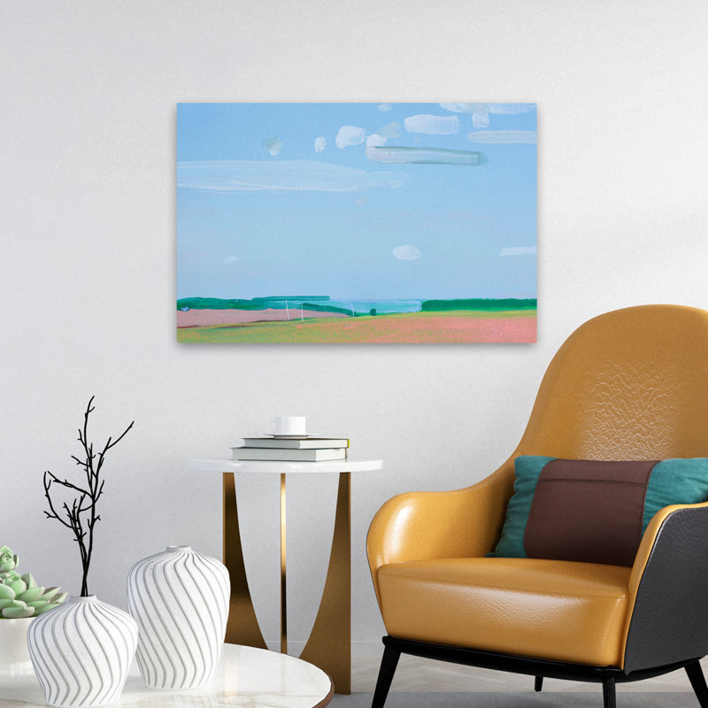 Ciel nuageux - art de paysages côtiers, H 16 po x l 24 po