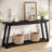 62.99" Solid Wood Sofa Console Table With 2-Tier Storage Shelves For Living Room, Entryway-123140103