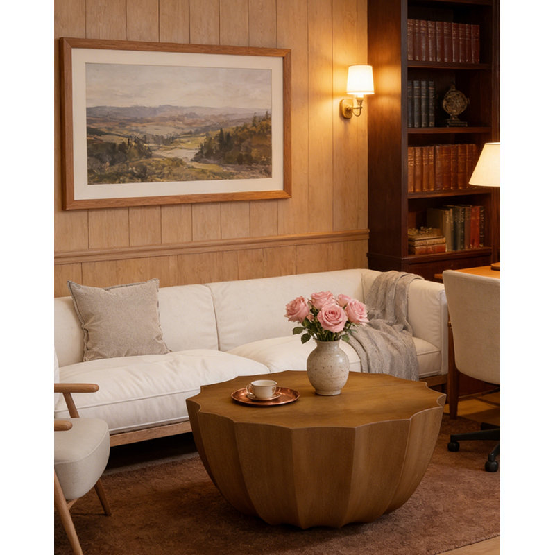 Table basse moderne d'extérieur et d'intérieur convenant aux terrasses, jardins, arrière-cours et salons, Bois