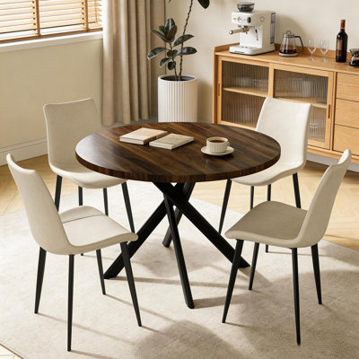 Ensemble de table de salle à manger 43,4 pouces pour 4 personnes, ensemble de table basse moderne Mid-Century pour la salle à manger
