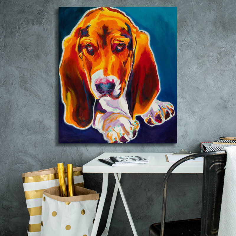 «Hound» par Dawg Painter, H 30 po x l 26 po x P 1,5 po