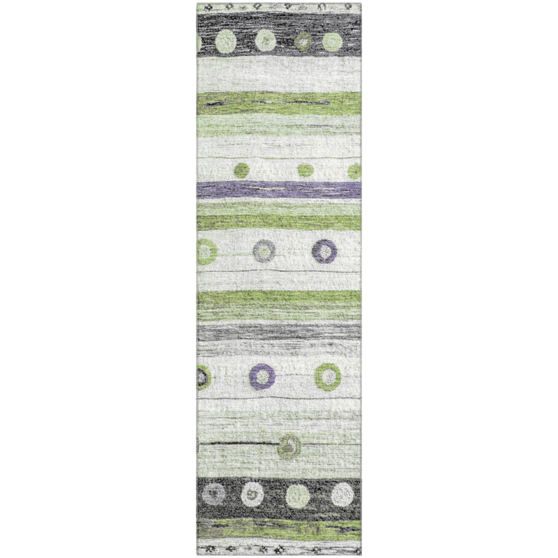 Premium Machine Washable Millbrook AMF1964 Stripes Rug, Runner 2'3" x 7'6"