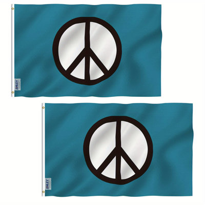 Fly Breeze 3x5 Foot Peace Symbol Flag - World Peace Flags Polyester