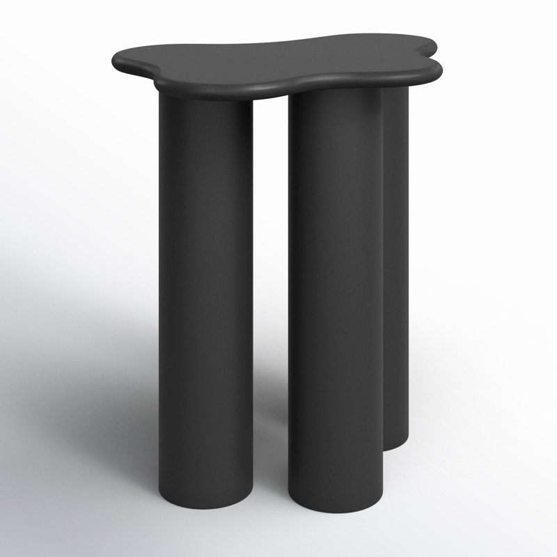 Brookfield Iron Top End Table, Black