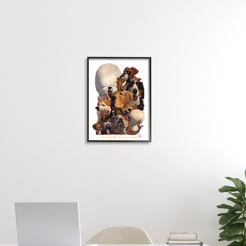 Just Get Welcome - impression, H 14 po x l 11 po, Giclée encadrée noir minuit