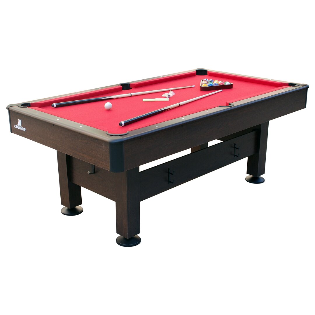 Topaz 6.7ft Standard Pool Table brown,red