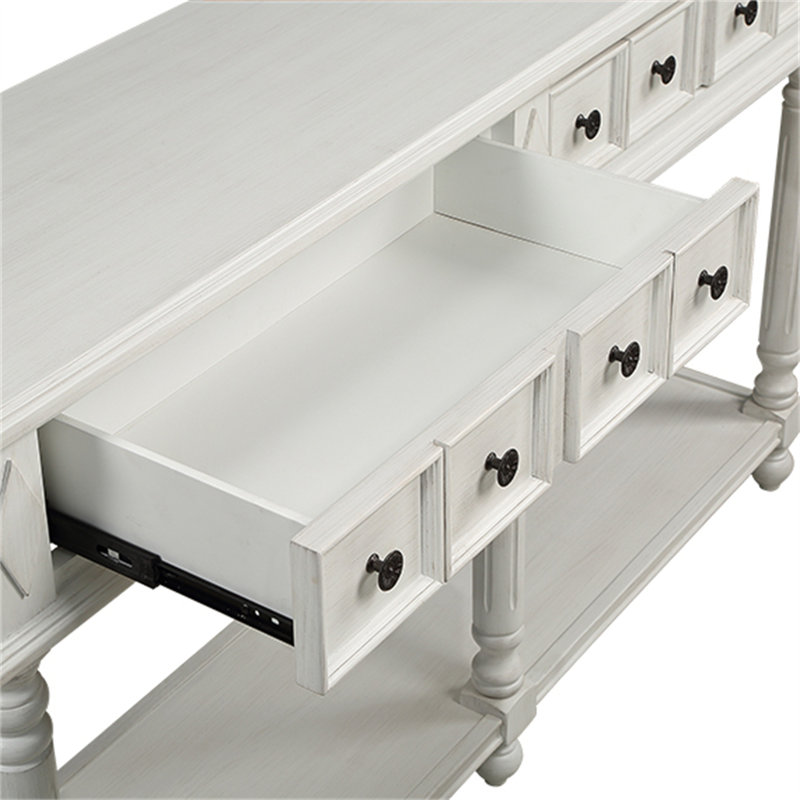 Milas 58'' Console Table, Antique White
