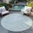 Machine Washable Indoor/Outdoor Xhevrie Turquoise Rug-1512483324