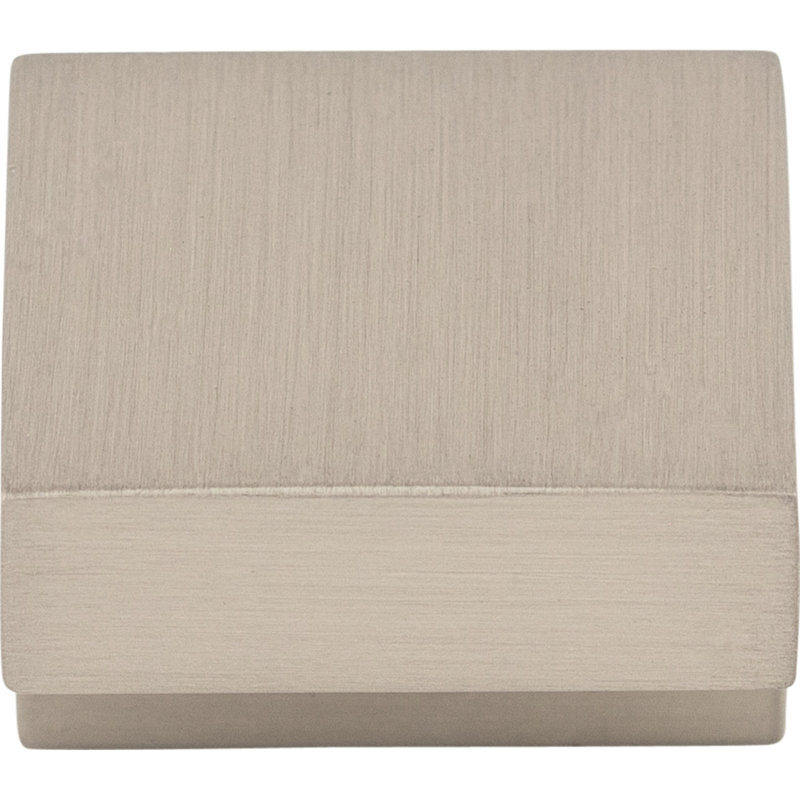 Square 1" Length Square Knob, Brushed Satin Nickel