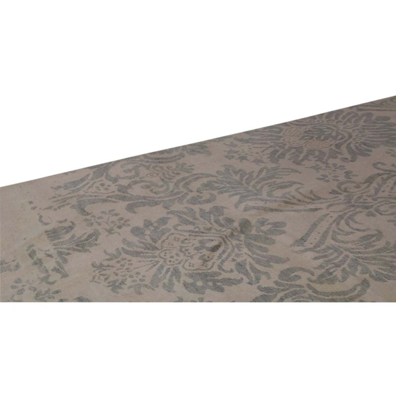 Handmade Cotton and Wool Floral Area Rug