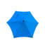 Parasol de jardin de 9 pi avec motif bleu, forme ronde, mât en acier de 1,49 po de diamètre, 6 nervures, système à manivelle, inclinaison à bouton-poussoir, évent pour stabilité, eau et glace extérieure - bleu, auvent, haut-131141276