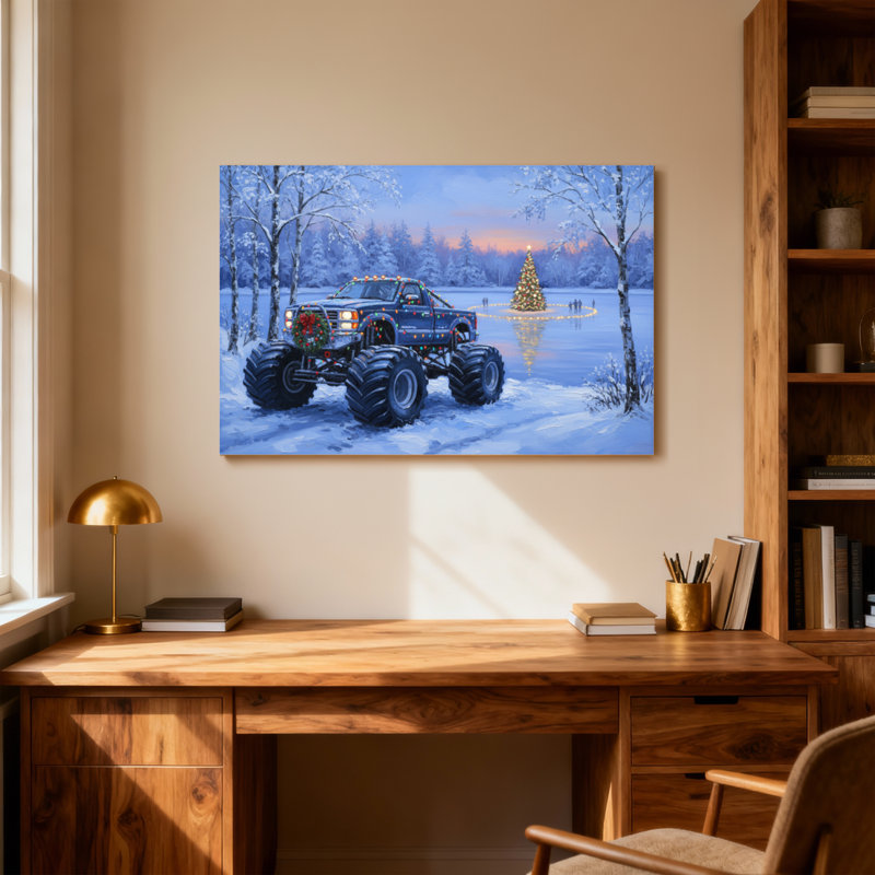 Arbre de Noël camion de Noël, H 20 po x l 30 po