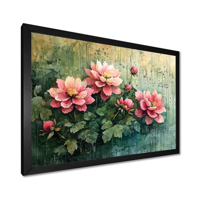 Vintage Dalia Spring Symphony III - Dahlia, reproduction encadrée