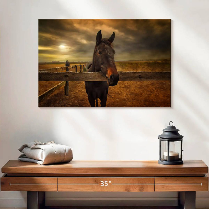 Brampt Farm Horse, 16" H x 24" W