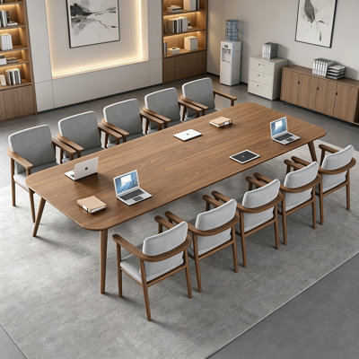 Modern Rectangular Solid Wood Conference Table