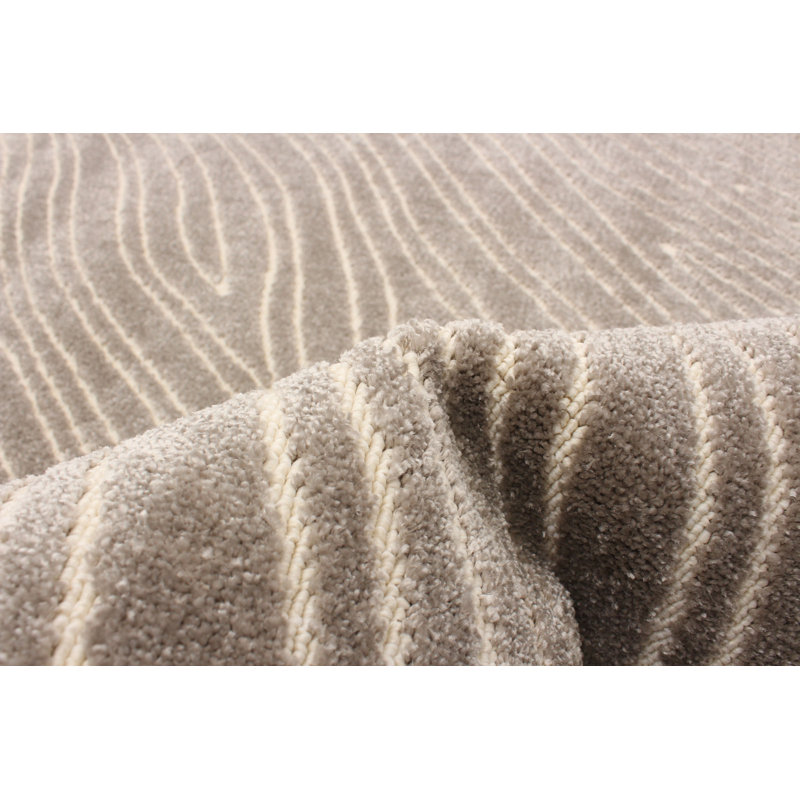 Tapis abstrait taupe, Rectangle 3 pi 11 po x 5 pi 7 po