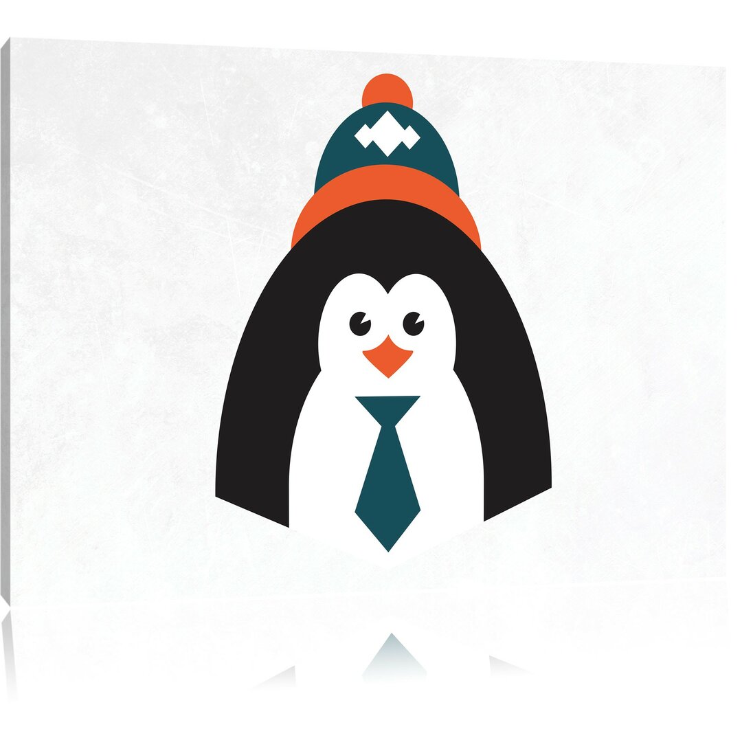 Leinwandbild Hipster Pinguin