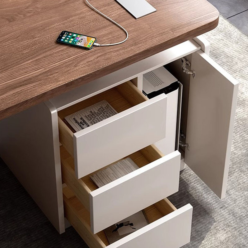 High-end modern office desk, 29.53" H x 78.74" W x 27.56" D