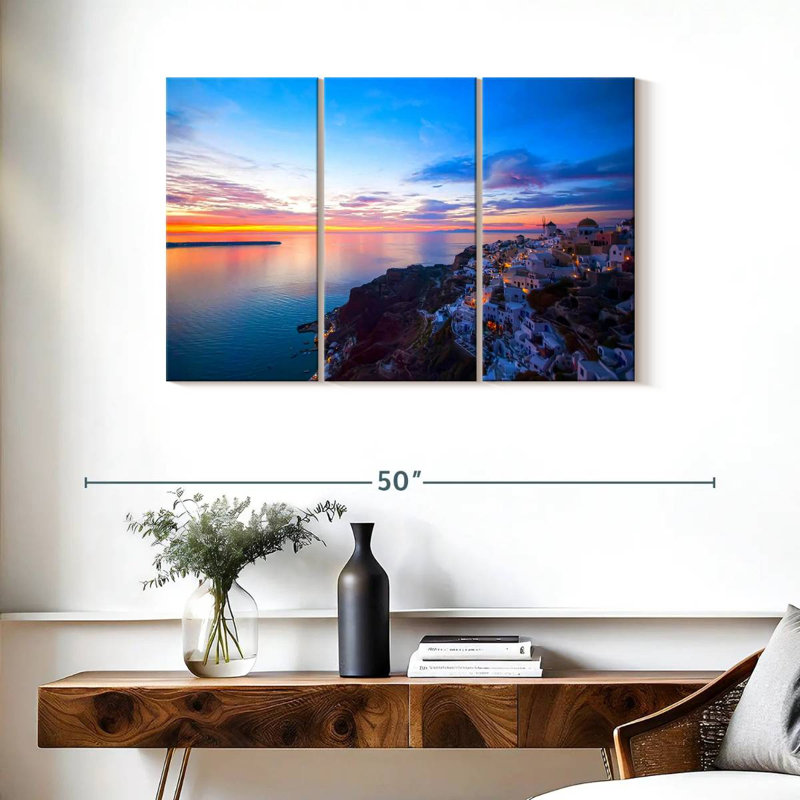 Aime Evening In Santorini, 24" H x 38" W