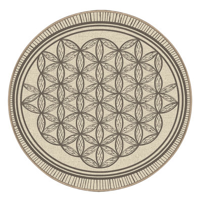 Tapis moelleux moelleux d'inspiration mondiale Earls - beige