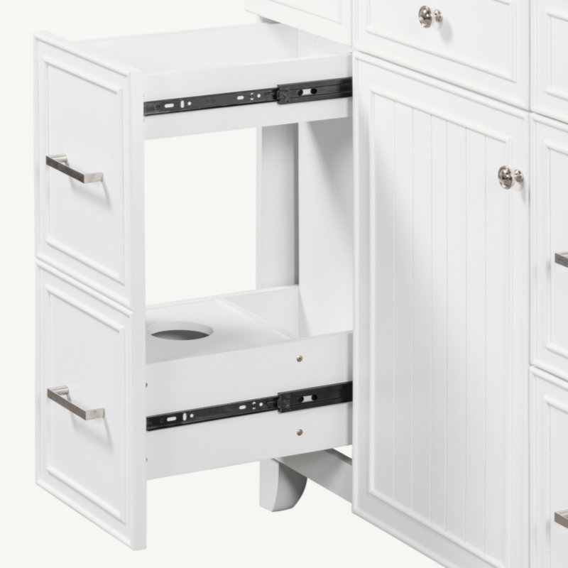 Ensemble de meuble-lavabo avec lavabo 36 po, lavabo simple, meuble-lavabo avec porte à fermeture douce et tiroir 36 po, Blanc