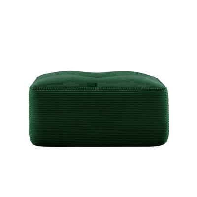 Corduroy Ottoman For Living Room – Perfect Footrest, Spare Seat & Decorative Accent by Latitude Run