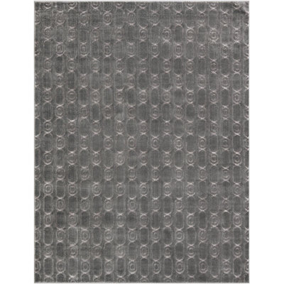 Tapis contemporain gris et argenté Vincente