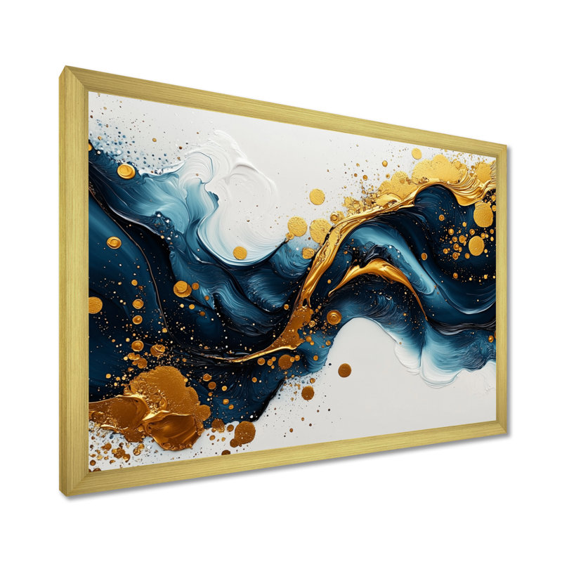 Art mural sur toile Broseley, Cadre simple, H 12 po x l 20 po, Doré