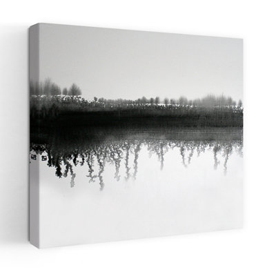 Art contemporain paysage abstrait minimaliste éthéré