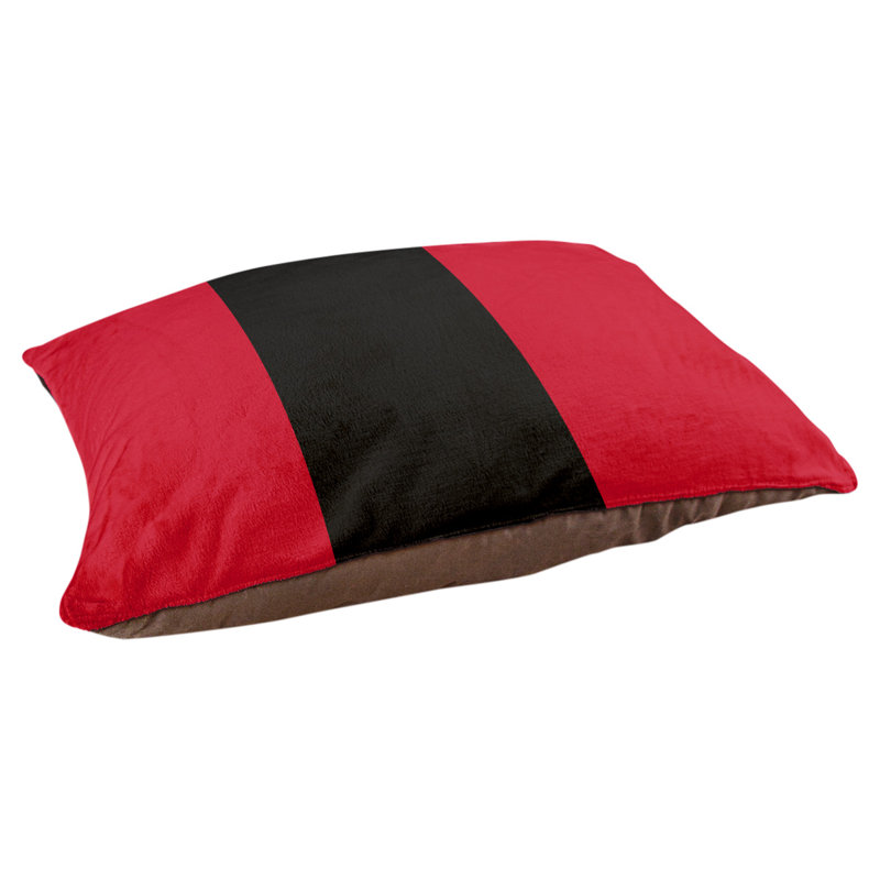 Coussin California, Rouge / noir / rouge, Grand (l 40 po x P 30 po x H 14 po)