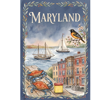 Maryland State Pride Garden Flag 12x18