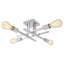 Doraelia Dimmable Sputnik Modern Linear Chandelier Semi Flush Mount Ceiling 4 Light Fixtures-1887711062