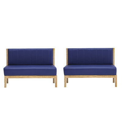 Banc rembourré en similicuir Simple