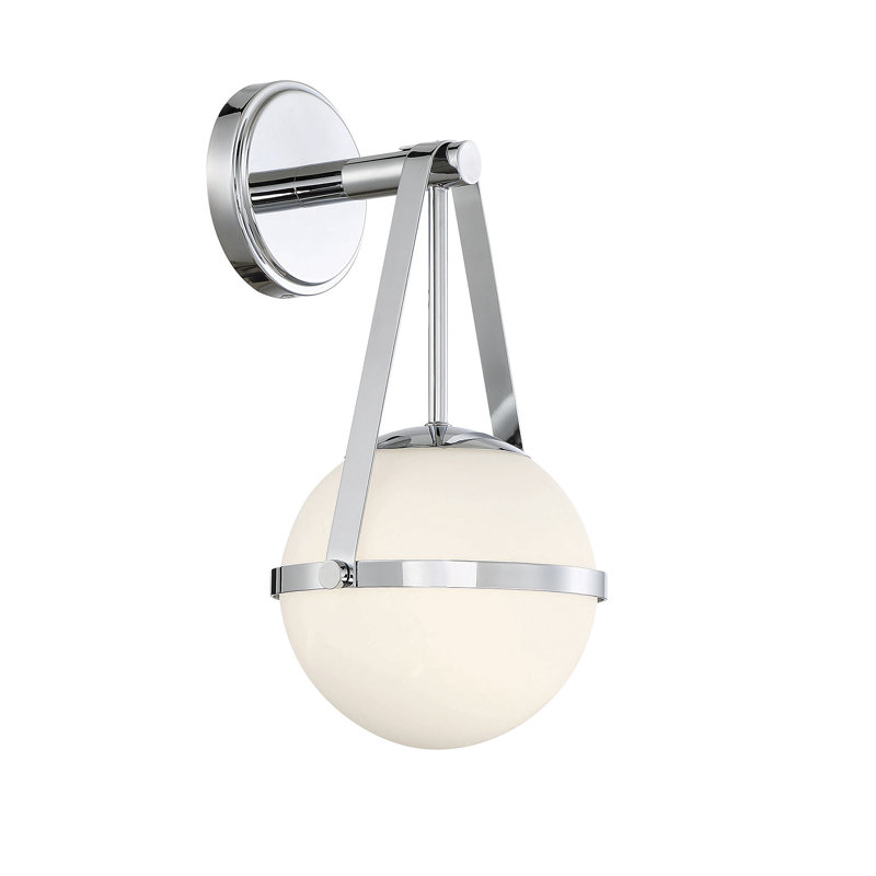 Ayyan 1-Light Wall Sconce in Chrome, Chrome