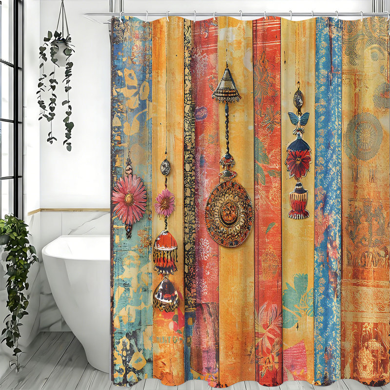 Rideaux de douche avec crochets inclus