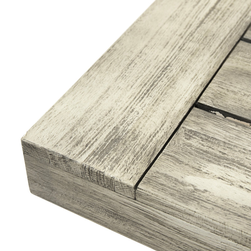 Banc d'extérieur de couleur grise - en bois massif, d'une longueur de 74 po, d'une largeur de 14,5 po et d'une salle à manger