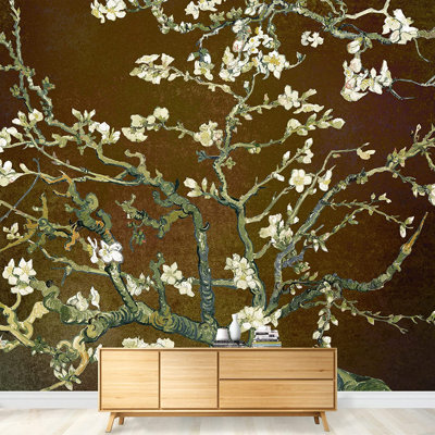 Almond Blossom Vincent Van Gogh, Floral Mural, Vintage Boho Removable Contact Paper