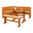 Jiles Pine Solid Wood Solid Wood Top Trestle Dining Set