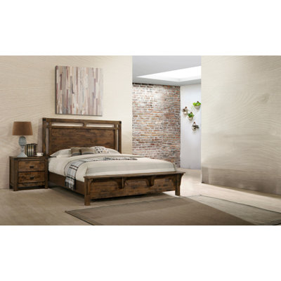 Ethian Brown Panel Bedroom Set Special 3 Piece: Bed, 2 Nightstands by Millwood Pines