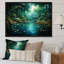 «Forest Emerald Canopy River», art mural sur toile-1761155222-1761155223