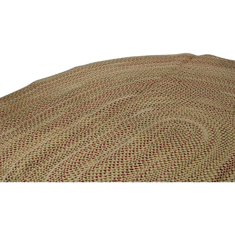 Hand Knotted Wool Area Rug in Straw