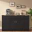 Buffet de cuisine multifonctionnel avec table de salle à manger extensible, armoire de rangement avec support coulissant à 3 niveaux-891597868