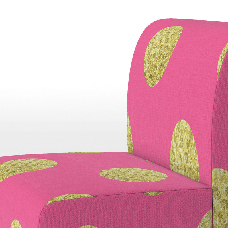 Fauteuil de chambre d'appoint à motif de cercles dorés