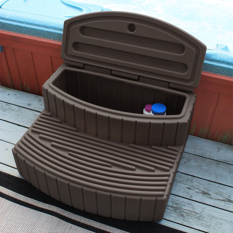 Oak Brown 2-Step Plastic Storage Step