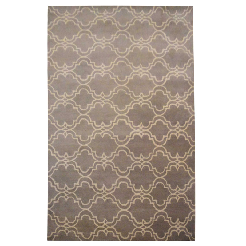 Wool Mix Geometric Wool Hand Tufted 153cm X 244cm Area Rug