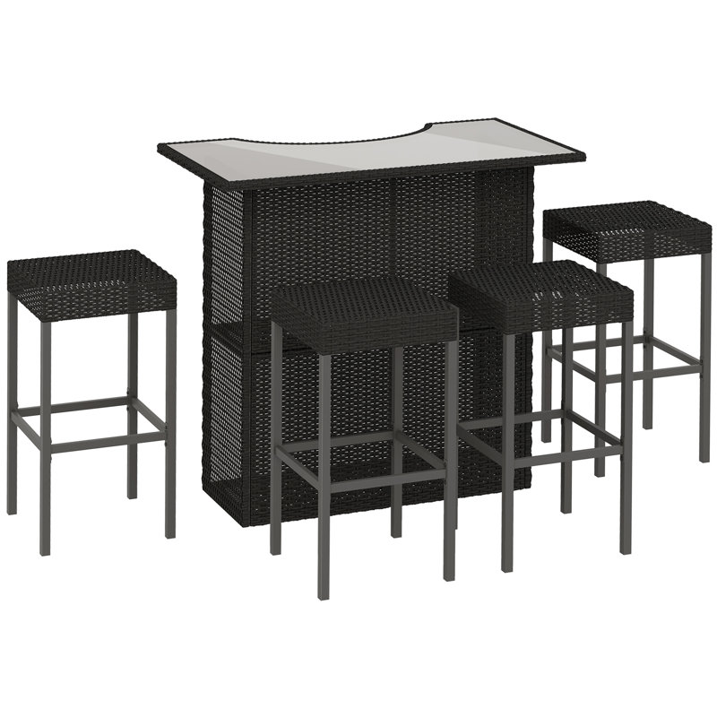 Ensemble de bar et tabouret de jardin 5 pièces Summer Clearance
