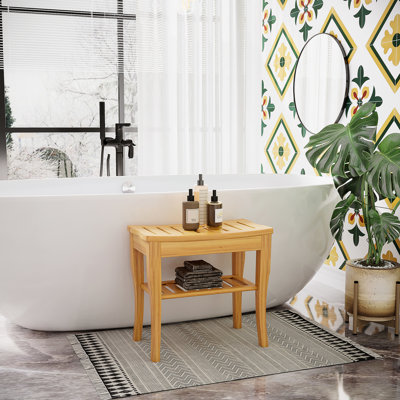Tabouret de douche de 20,3 po avec rangement - offre une option pratique