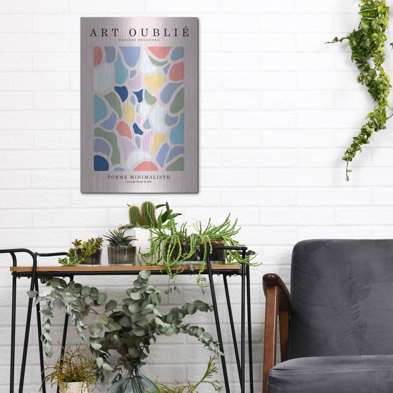 «Pastel Terrazzo» par Design Fabrikken, mur en métal, H 16 po x l 12 po