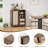 Anaiz Solid Wood Rectangle Accent Cabinet with Storage Drawer