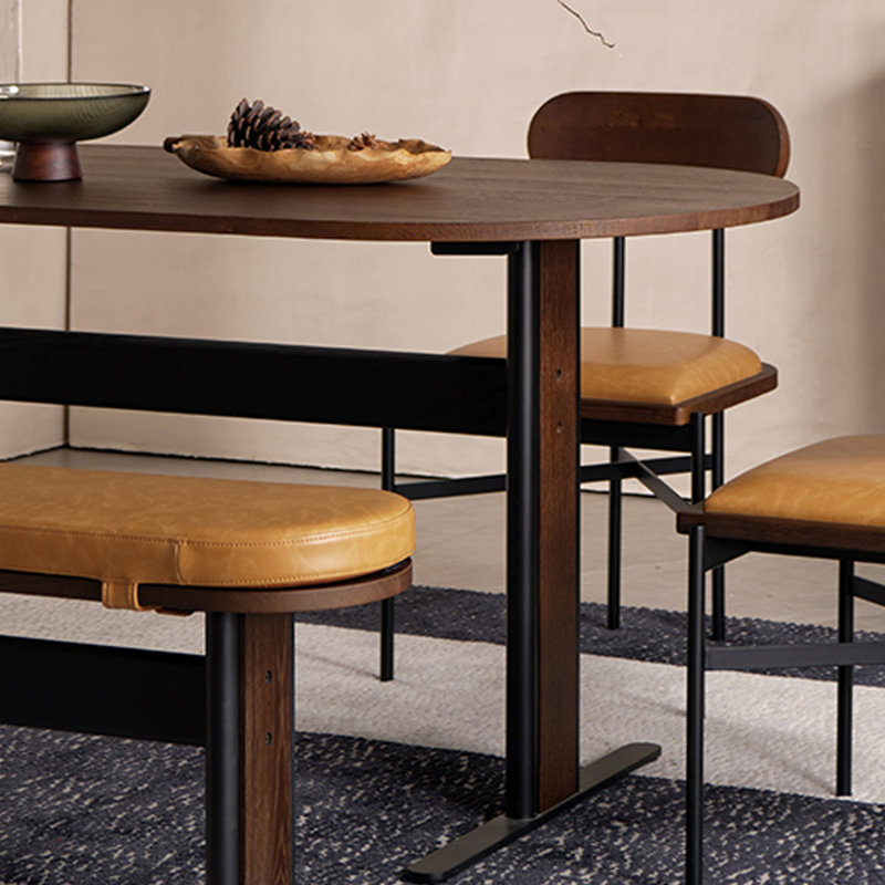 Retro small-sized dining table, 29.53"H x 70.87"L x 31.5"W